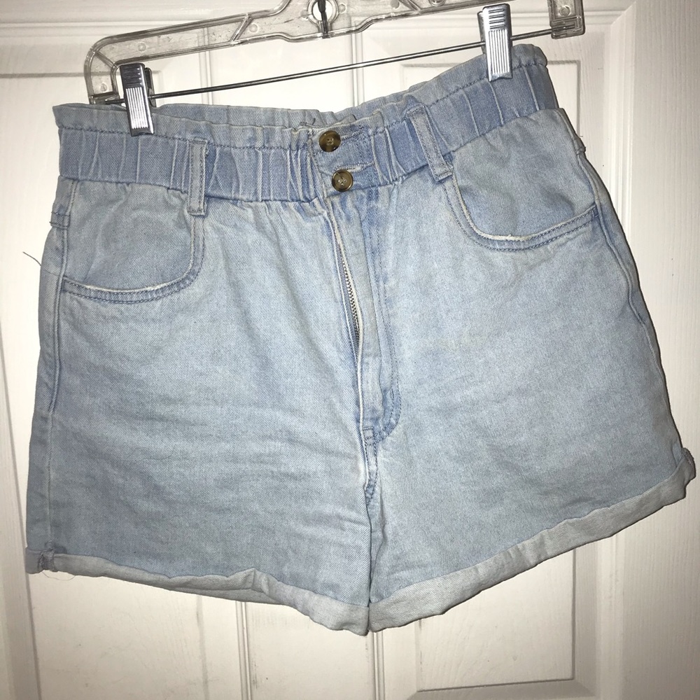 High waisted jean shorts
